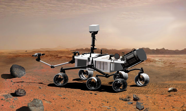 Rover on Martian surface